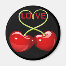CHERRY LOVE HEARTS MAGNETS