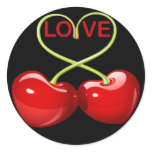 CHERRY LOVE HEARTS stickers