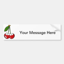 Cherry Pair Bumper Sticker