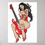 Cherry red Pin Up posters