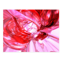 Cherry Splash Abstract Postcard