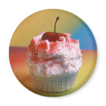 Cherry Sugar Cupcake Magnet