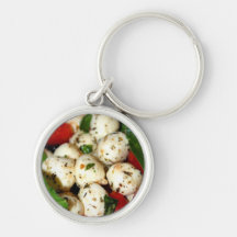 Cherry Tomato and Mozzarella Salad Keychains