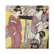 Cherry Viewing at Gotenyama by Kitagawa Utamaro