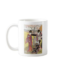 Cherry Viewing at Gotenyama by Kitagawa Utamaro Mugs
