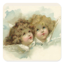 Cherub Angels Square Stickers