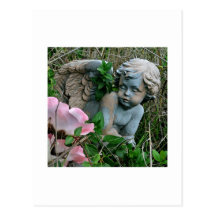 Cherub in the Grass Post Cards