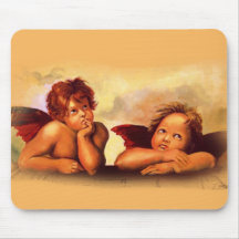 Cherubs, Angels, After Raphael: Original Artwork Mouse Pad