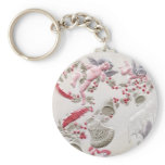 Cherubs Over the Ocean with Holly and Bell Garland keychains