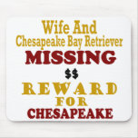 Chesapeake Bay Retriever & Wife Missing Reward For Mousemat