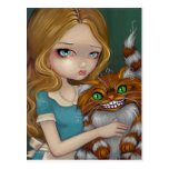 "Cheshire Cat Cuddle" Postcard