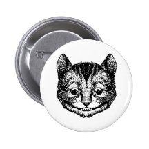 Cheshire Cat Inked Black Pin