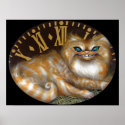 Cheshire Clock ART PRINT Wonderland Cat