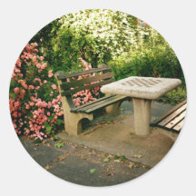 Chess and Roses Round Sticker