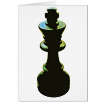 Chess, Black King, White Background Cards