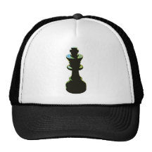 Chess, Black King, White Background Trucker Hats