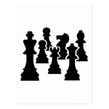 Chess board game post cards