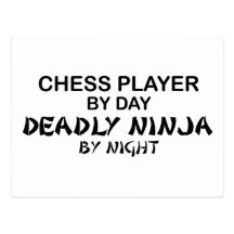Chess Deadly Ninja by Night Postcards