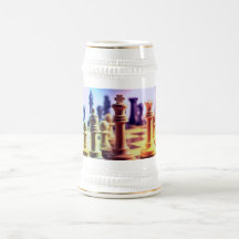 Chess Game Beer Mug