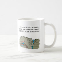 chess game player grand canyon coffee mug
