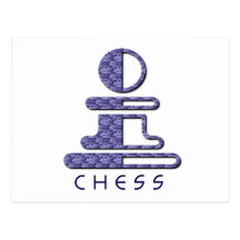 Chess Pawn Design Postcard