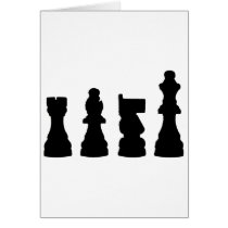 Chess piece silhouette design greeting cards