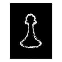 Chess Piece. White. Postcards