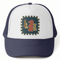 Chess Pieces Blue Hat