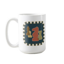Chess Pieces Blue Mug