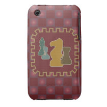 Chess Pieces Red iPhone 3 Case