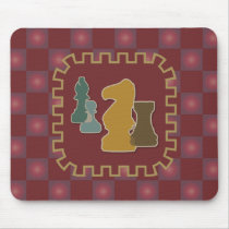 Chess Pieces Red Mousepad