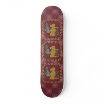 Chess Pieces Red Skateboard