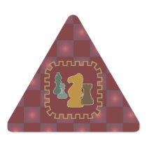 Chess Pieces Red Triangle Sticker