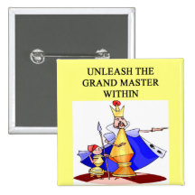 CHESS player grand master Pinback Buttons