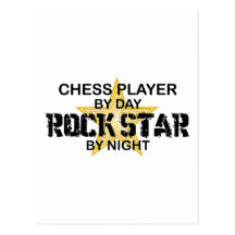 Chess Player Rock Star by Night Postcard