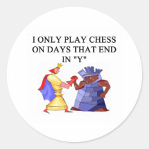 chess players round sticker