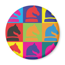 Chess Pop Art Fridge Magnet
