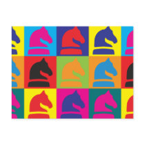Chess Pop Art Post Cards