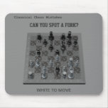 Chess Position - Can You Spot a Fork? Metallic mousepads