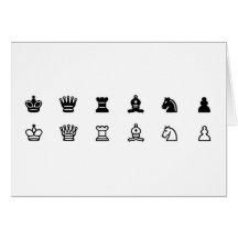 Chess Set Symbols Cards