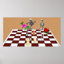 Chess Skeletons Posters