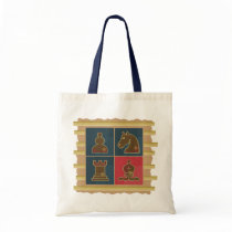 Chess Squares Canvas Bags