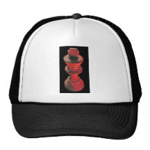 Chess, White King, Red Style Trucker Hat