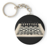 Chessboard and Chess Pieces: Keychain