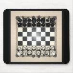 Chessboard and Chess Pieces: Mousepad