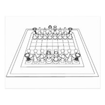 Chessboard & Chess Pieces: Post Cards