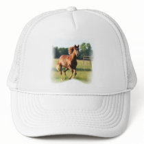 Chestnut Galloping Horse Baseball Hat