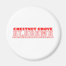 Chestnut Grove, Alabama City Design Refrigerator Magnet