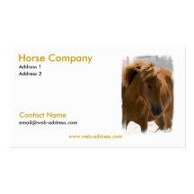 Chestnut Horse Business Card