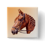 Chestnut Horse Button